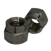 #6-32 Flex Type Lock Nut, Light Hex, Full Height, Carbon Steel, Plain